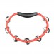 Meinl Headliner HandHeld ABS Tambourine Dual Row Steel Jingles, Red-side