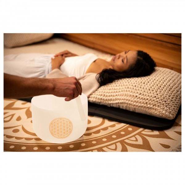 Meinl Planetary Tuned Crystal Singing Bowl 10", Flower of Life Therapy