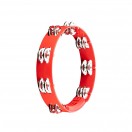 Meinl Headliner 10" Tour Tambourine Dual Row Steel Jingles, Red