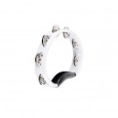 Meinl HandHeld ABS Tambourine Single Row Steel Jingles, White
