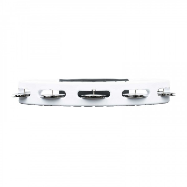 Meinl HandHeld ABS Tambourine Single Row Steel Jingles, White - S