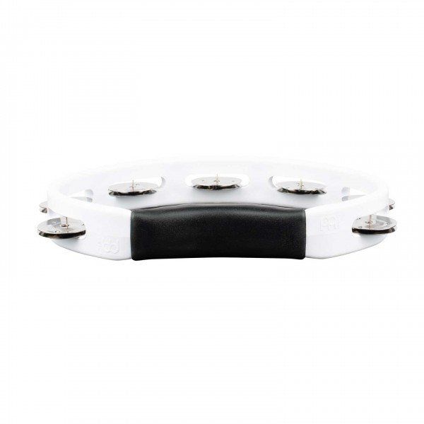 Meinl HandHeld ABS Tambourine Single Row Steel Jingles, White