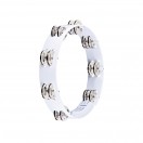 Meinl Headliner 10" Tour Tambourine Dual Row Steel Jingles, White