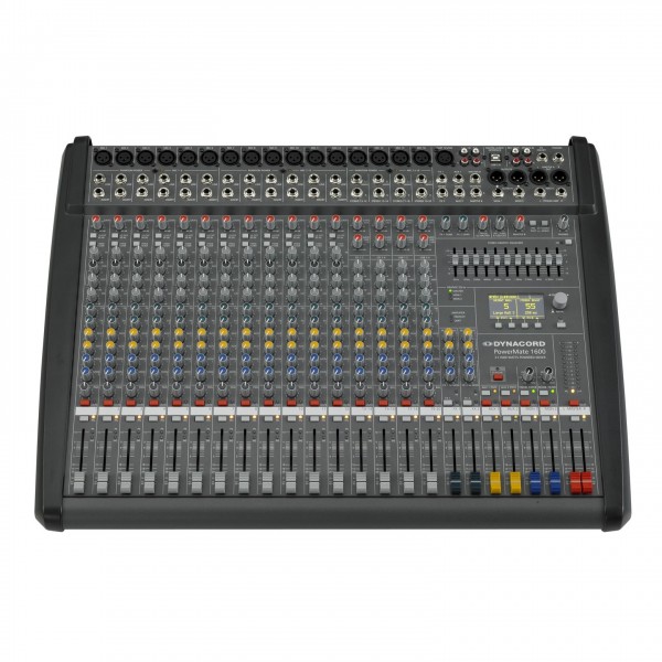 Dynacord PowerMate 1600-3 16 Channel Powered Mixer - Angled, Front