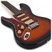 LA Select Left Handed Electric Guitar HSS by Gear4music, Sunburst