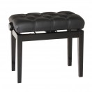 K&M 13980 Piano Bench, Quilted, Imitation Leather, Gloss Black