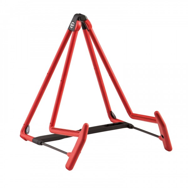 K&M 17580 Heli 2 Acoustic Guitar Stand, Red