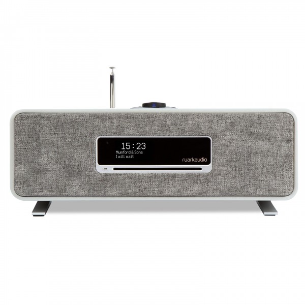 Ruark Audio R3S Wireless Compact Music System, Soft Grey Front View