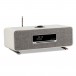 Ruark Audio R3S Wireless Compact Music System, Soft Grey Side View