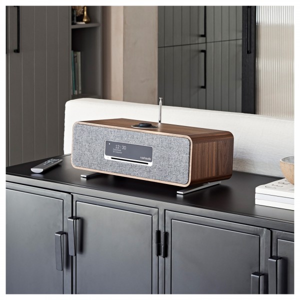 Ruark Audio R3S Wireless Compact Music System, Rich Walnut Veneer Lifestyle View 2