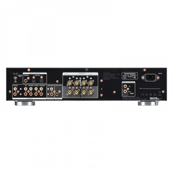 Marantz PM6007 Integrated Amplifier, (Black variant) rear view