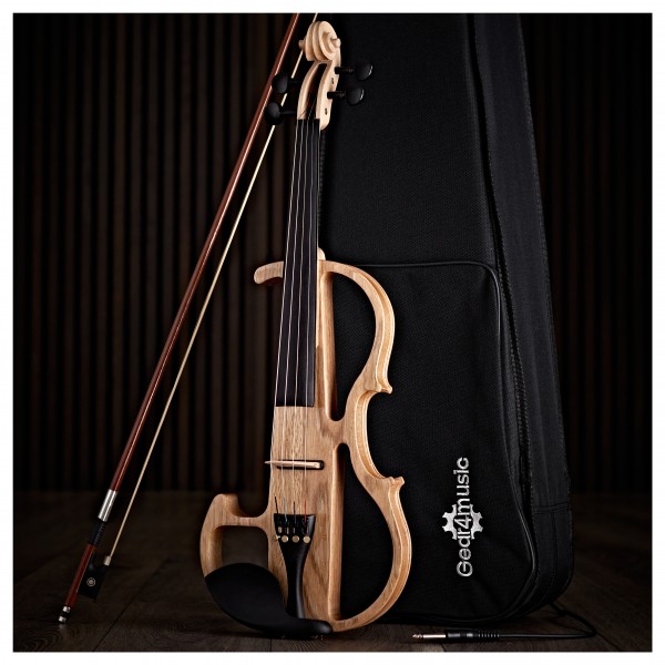 Electric Violin by Gear4music, Natural w/ Amp Pack