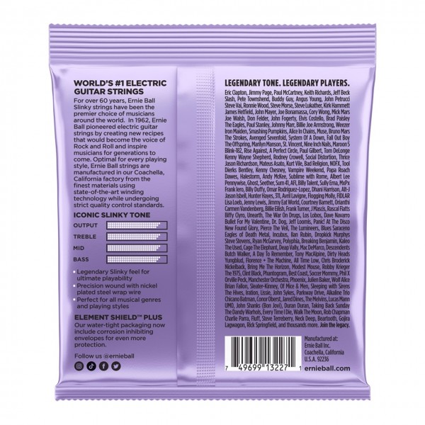 Ernie Ball Ultra Slinky, 10-48 (3 Set Pack) - Back
