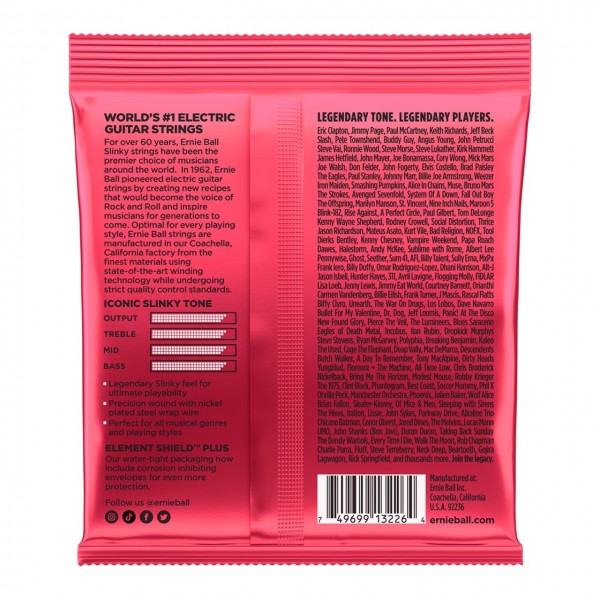 Ernie Ball Burly Slinky, 11-54 (3 Set Pack) - Back