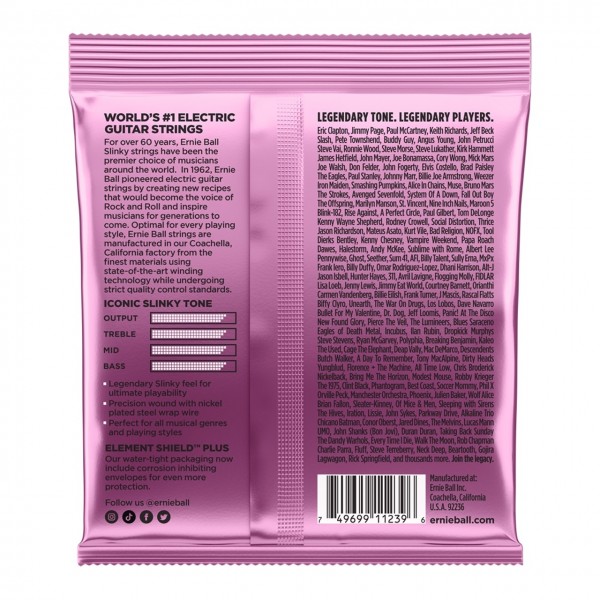 Ernie Ball Mega Slinky, 10.5-48 (3 Set Pack) - Back
