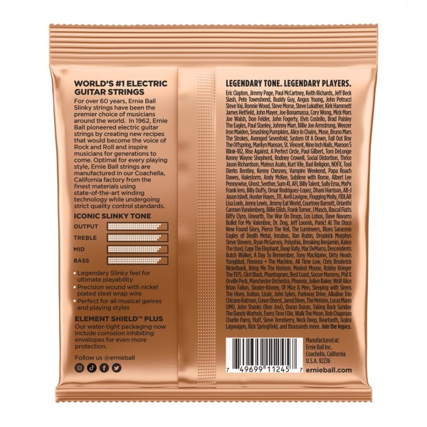 Ernie Ball Turbo Slinky, 9.5-46 (3 Set Pack) - Back