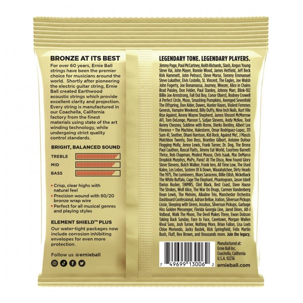 Ernie Ball Earthwood Phosphor Bronze Extra Light 10-50 (3 Set Pack) 2 