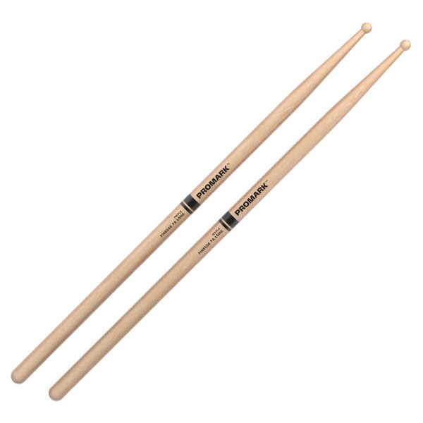 Promark Finesse 7A Long Maple Drumstick, Small Round Wood Tip