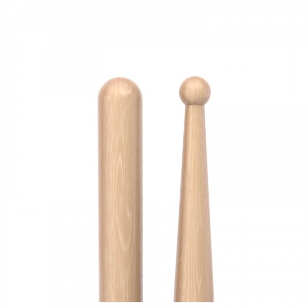 Promark Finesse 5B Long Maple Drumsticks, Small Round Wood Tip - Tip