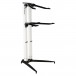 Stay Stands Piano Keyboard Stand, Two Tier, White