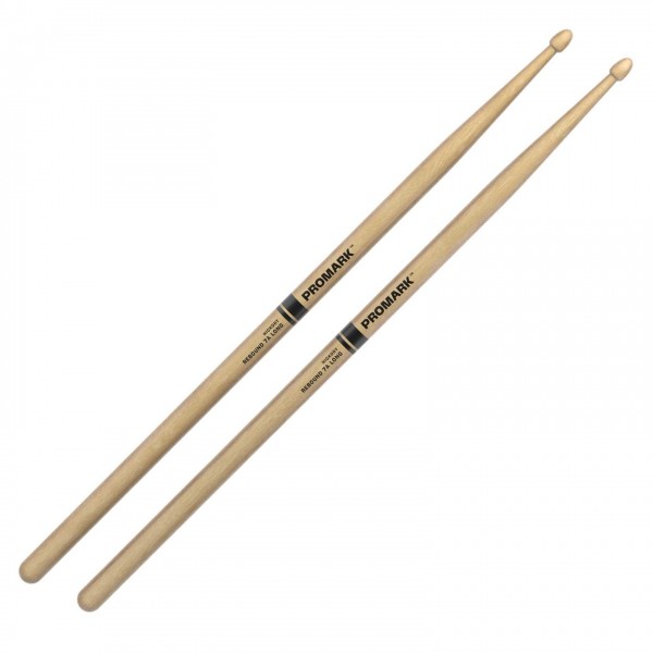 Promark Rebound 7A Long Hickory Drumsticks, Acorn Wood Tip