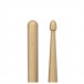 Promark Rebound 7A Long Hickory Drumsticks, Acorn Wood Tip - Tip