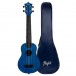 Flight TUSL-35 Travel Long Neck Soprano Ukulele, Dark Blue gigbag