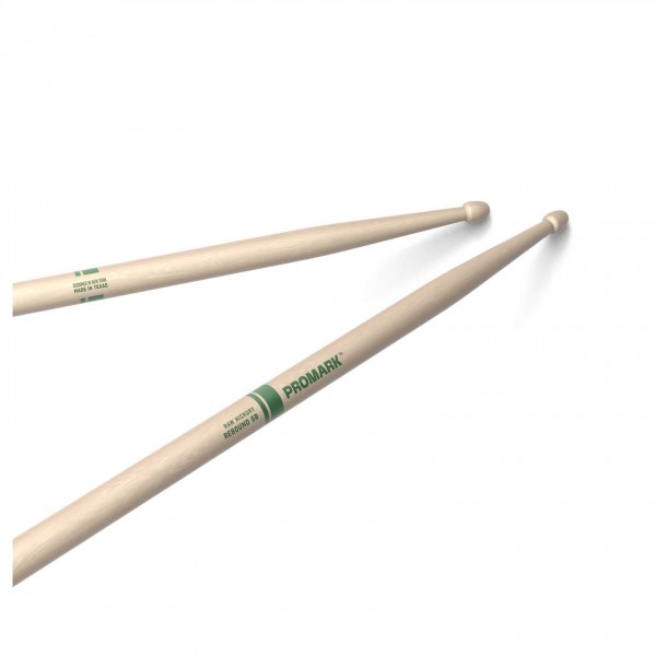 Promark Rebound 5B Raw Hickory Drumsticks, Acorn Wood Tip