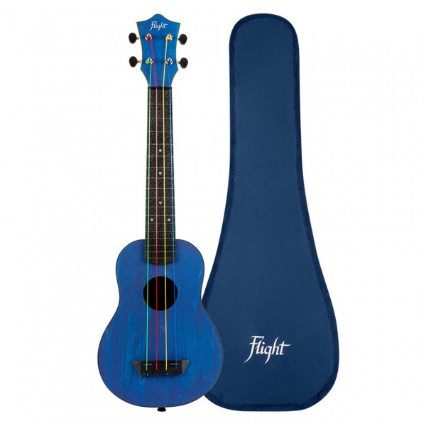 Flight TUSL-KIDZ Travel Long Neck Soprano Ukulele, Dark Blue gigbag