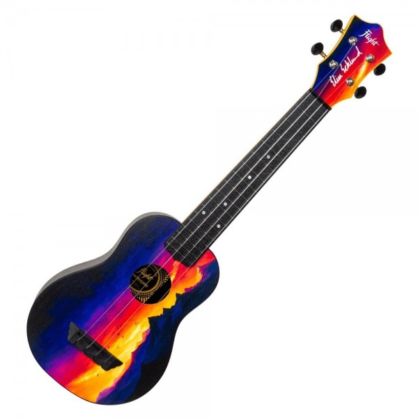 Flight TUSL Elise Ecklund Travel Long Neck Soprano Ukulele, Sunset