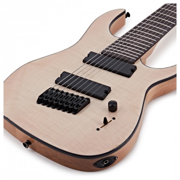 Harlem S 8-String Fanned Fret Guitar by Gear4music, Natural at
