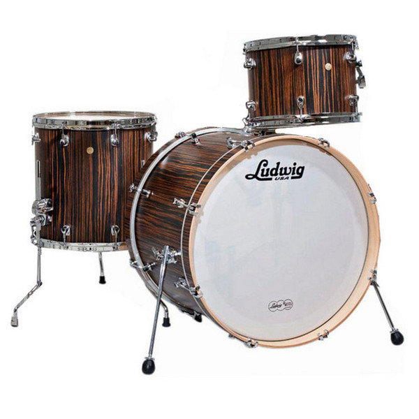 Ludwig Signet 105 GigaBeat 3Pc Shell Pack, Macassar Ebony