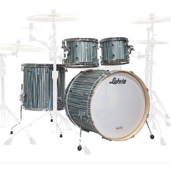 Ludwig Signet 105 TeraBeat 4Pc Shell Pack, Alpine Blue