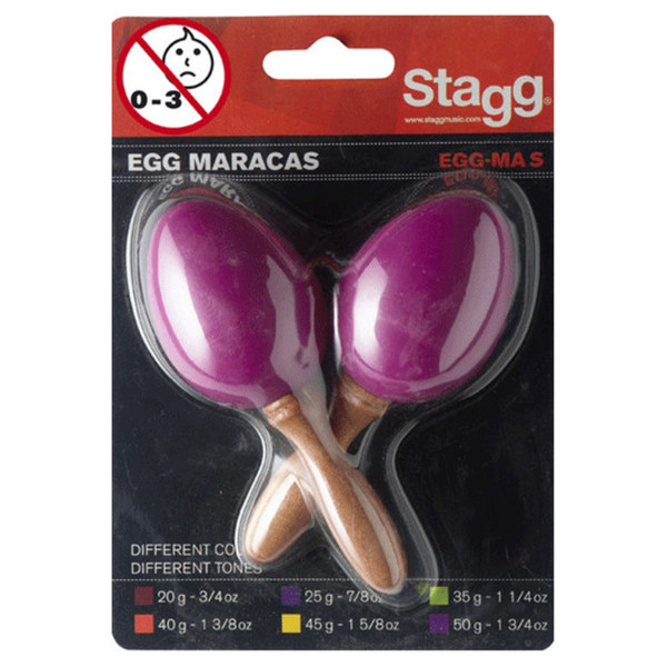 Stagg Plastic Egg Maracas, Magenta Pair