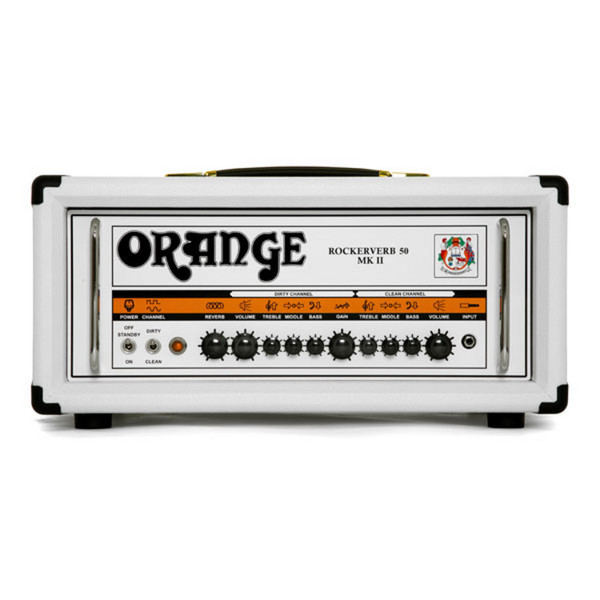 Orange Rockerverb 50 MKII Guitar Amp Head, Limited Edition White