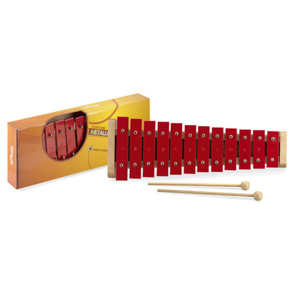 Stagg 12 Key Metallophone, Red