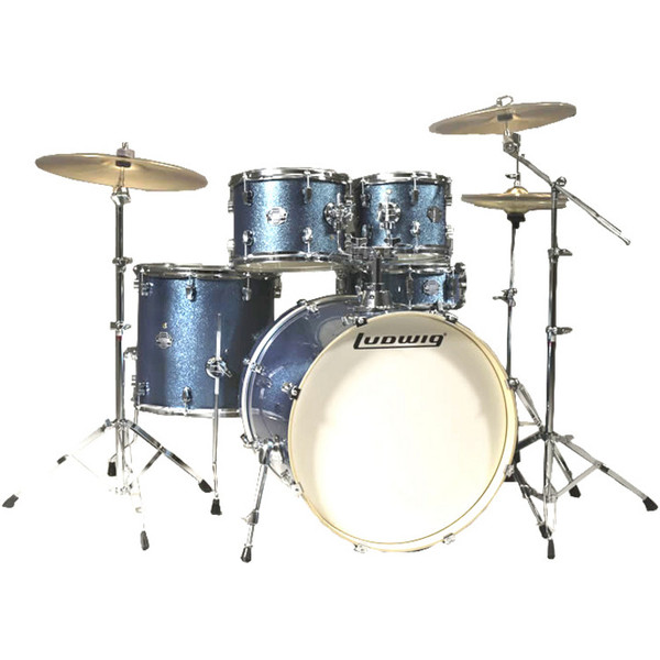 Ludwig Element Drive 5 Piece 22'' Drum Kit, Azure Blue Sparkle