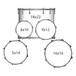 Ludwig Element Drive 5 Piece 22in Drum Kit, Black Gold Sparkle