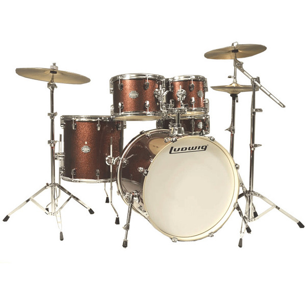 Ludwig Element Drive 5 Piece 22 Inch Drum Kit, Wine Red Sparkle