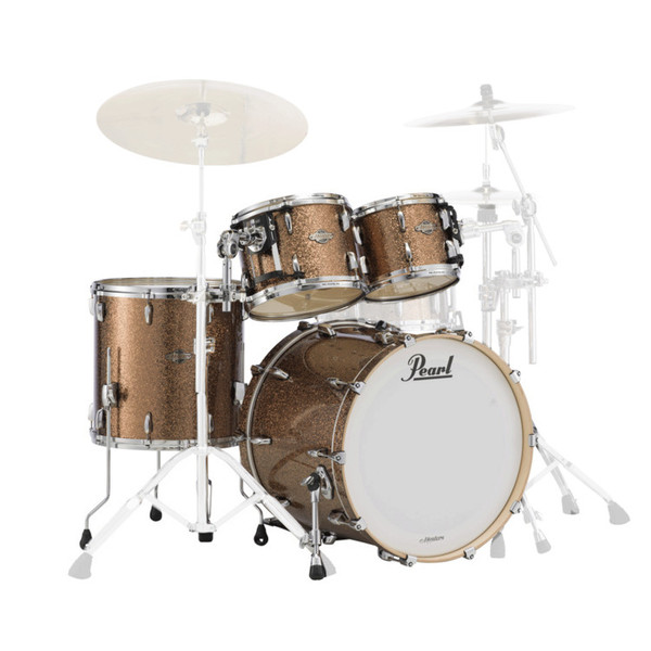 Pearl Masters BCX 4 Piece Rock Shell Kit, Gold Bronze Glitter