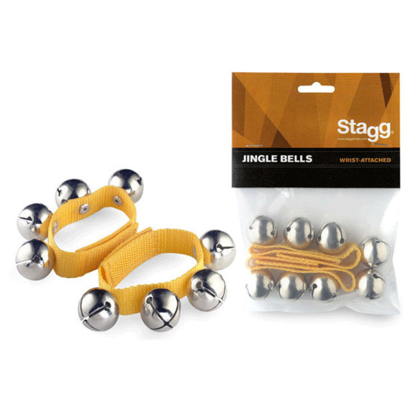 Stagg Wrist Bells, Large Yellow Pair