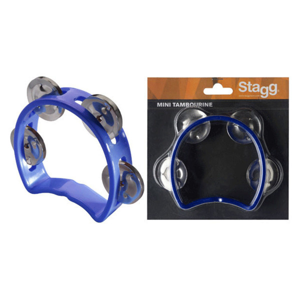 Stagg Plastic Mini Tambourine, Blue