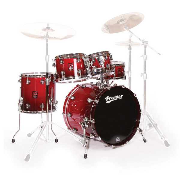 Premier Genista Maple Stage 20 5 Piece Shell Pack, Cherry Red Fade