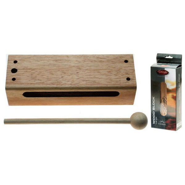 Stagg Large Thai Wooden Block, With Mallet
