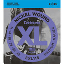 D'Addario EXL115 Cordes pour guitare &eacute;lectrique avec rev&ecirc;tement, Medium/Blues/Jazz, 11-49
