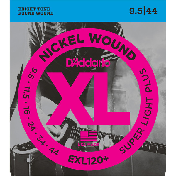 D'Addario EXL120+ Nickel Wound, Super Light Plus, 9.5-44