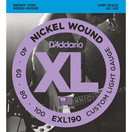 D'Addario EXL190 Bassgitarrensaiten, Custom Light 40-100, lange Skala