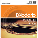 D'Addario EZ900 85/15 Great American Bronze, Extra Light, 10-50