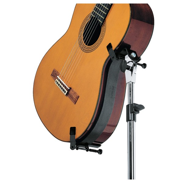 K&M Guitar Performer Stand for Acoustic Guitars, Black