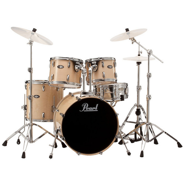 DISC Pearl Vision Birch Lacquer VBL 22'' Fusion Drum Kit, Clear Birch